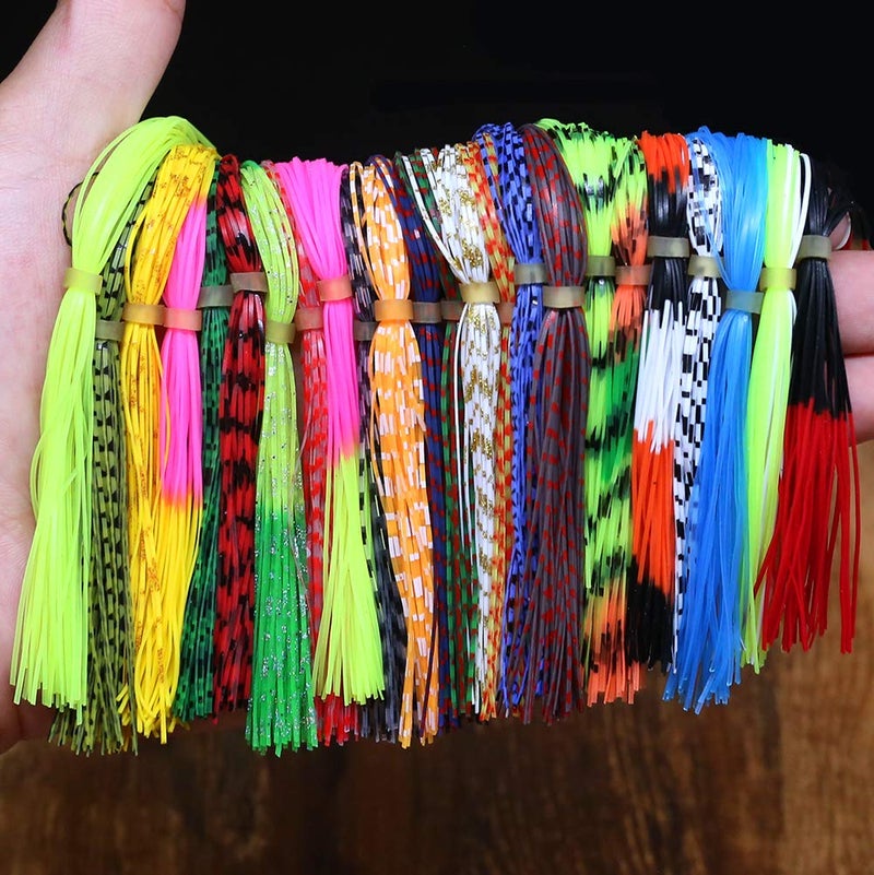XFISHMAN Fly-Tying-Materials-Rubber-Legs-Silicone-Rubber-Skirt 12-24 Colors Fly Tying Supplies (24 Colors kit) - Image 2